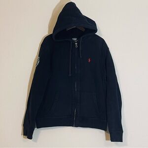 Men’s Polo Ralph Lauren Cross.Country RLPC Ski Race Patch Hoodie Sherpa Lined L